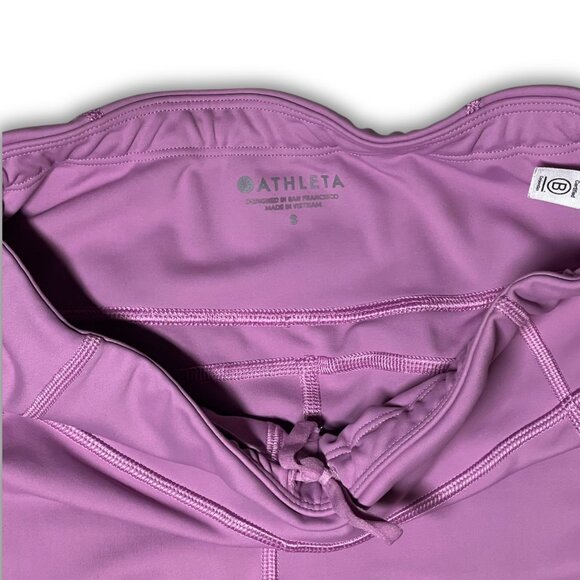 Athleta Mesh Contender Capri Leggings Small Activewear Stretch Purple - Picture 4 of 4